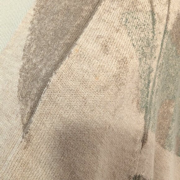 Moth Anthropologie Womens Sz S Cream Pink Los Pocitas Knit Poncho Sweater Flaw - Picture 6 of 12